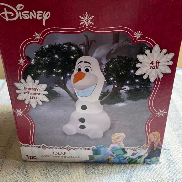 Gemmy Frozen Olaf Air Blown Inflatable Christmas Yard Decor LED Lighted 4 Ft - Picture 6 of 8